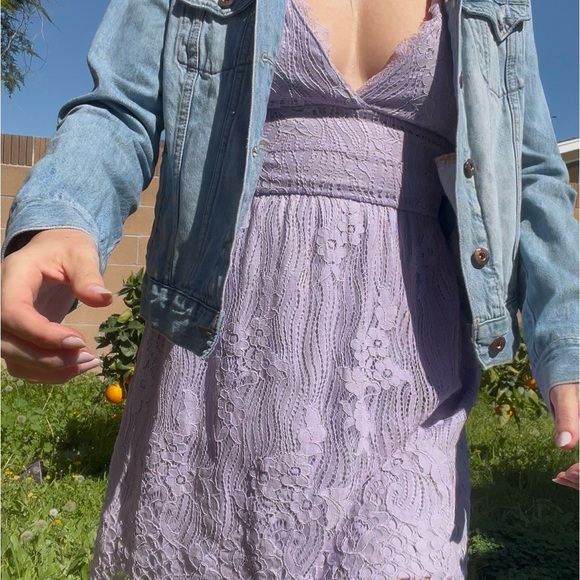 Lavender Lace Women Dress - Picture 6 of 8